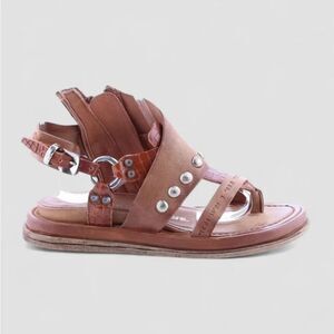 A.S.98 Pacey light brown Leather Gladiator Sandals EU 37/6.5-7